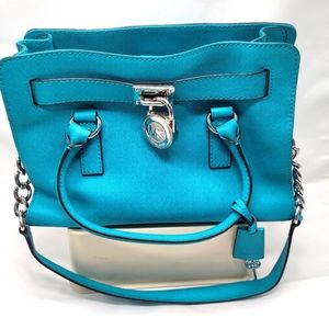 PRISTINE | Turquoise Michael Kors | Lock Handbag